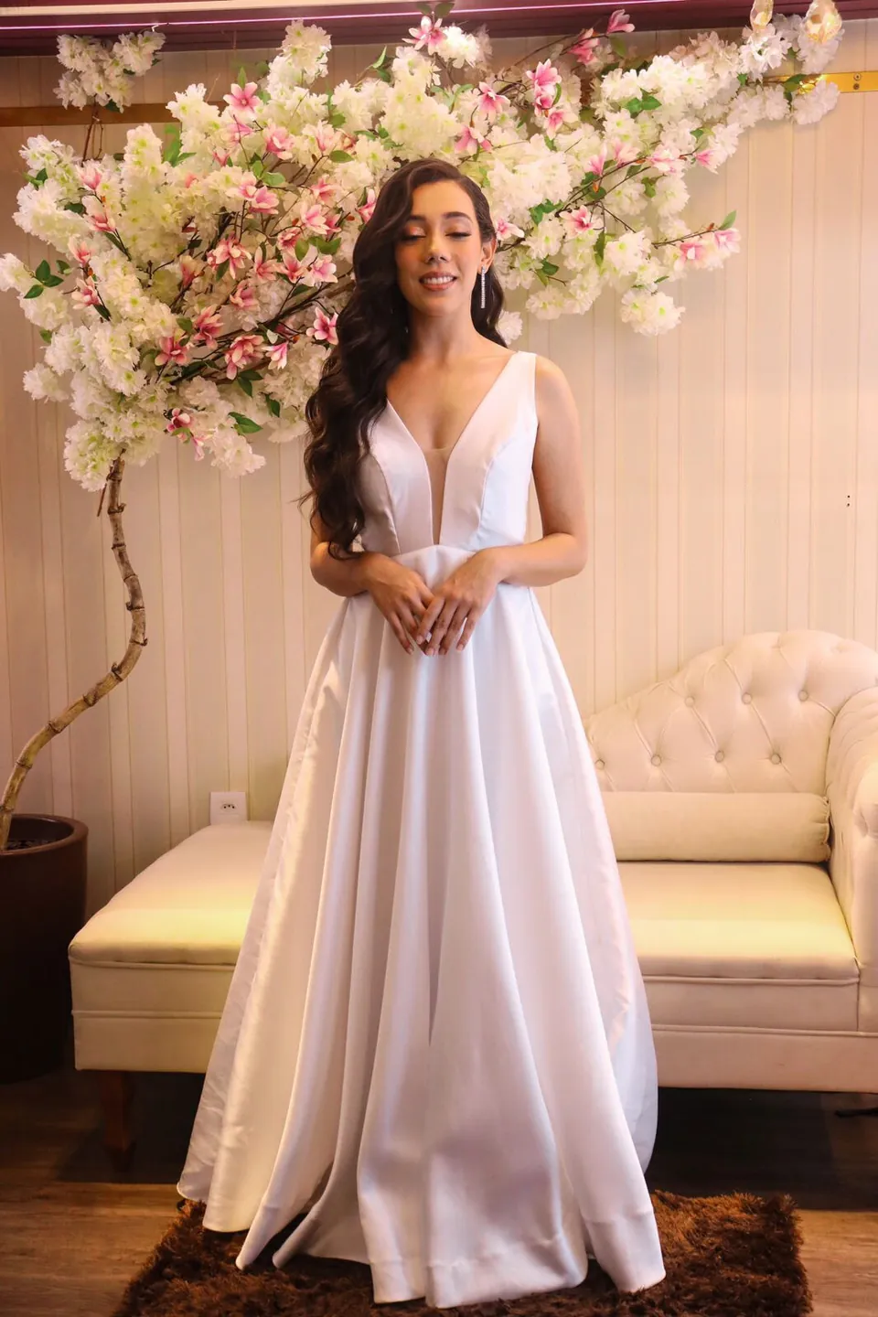 Noiva com vestido pronto